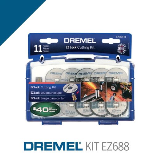 Kit Set Discos Corte Dremel Ez 688 X 10u + Soporte Ez-lock Dgm