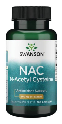 Suplemento En Cápsulas Swanson  N-acetilcisteína N-acetilcisteína En Pote 100 Un