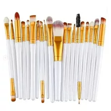 Set 20 Brochas Maquillaje Artístico Sintéticas Rostro Pincel