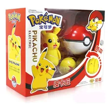 Pokemon Pikachu Articulado - Con Su Pokebola