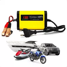 Carregador Bateria Carro Ou Moto Premium Com Indicador