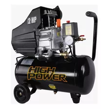 Compresor Highpower 24lts 2hp 135 L/min Color Negro Com-2518