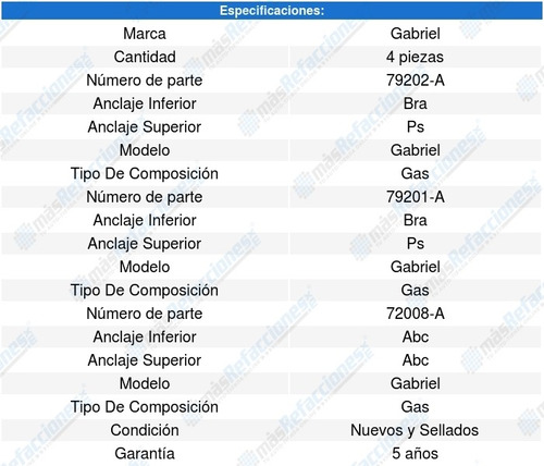 Kit 4 Amortiguadores Suzuki Grand Vitara V6 2.7l 07-08 Foto 5