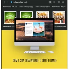 Pack Restaurantes 50 Artes Psd Editáveis. Envio Imediato!