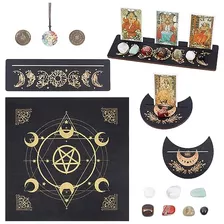 Soporte Cartas Tarot, Mesa Madera, Accesorios Espirituales