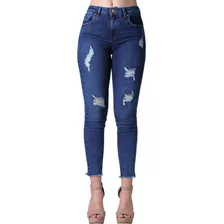 Jeans Moda Skinny Mujer Azul Furor Estela 62106438