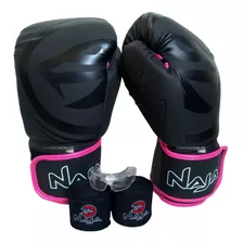 Kit Kickboxing Naja Luva Bandagens Bucal Feminino