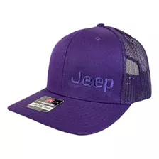 Jeep Text Tonal Trucker Gorra Seis Paneles, 100 % Malla