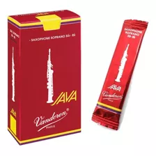 Caixa 10 Palhetas Sax Soprano Vandoren 2.5 Java Red Cut