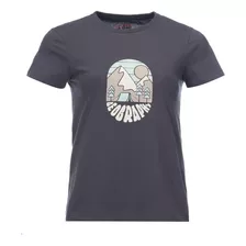 Polera Mujer Geography Liquen Grafito