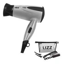 Secador Cabelo Mini Portátil Lizz 1200w Bivolt + Kit Viagem 