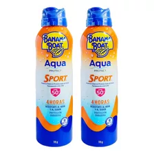 2 Protetor Solar Banana Boat Aqua Sport Fps 50 Aerosol