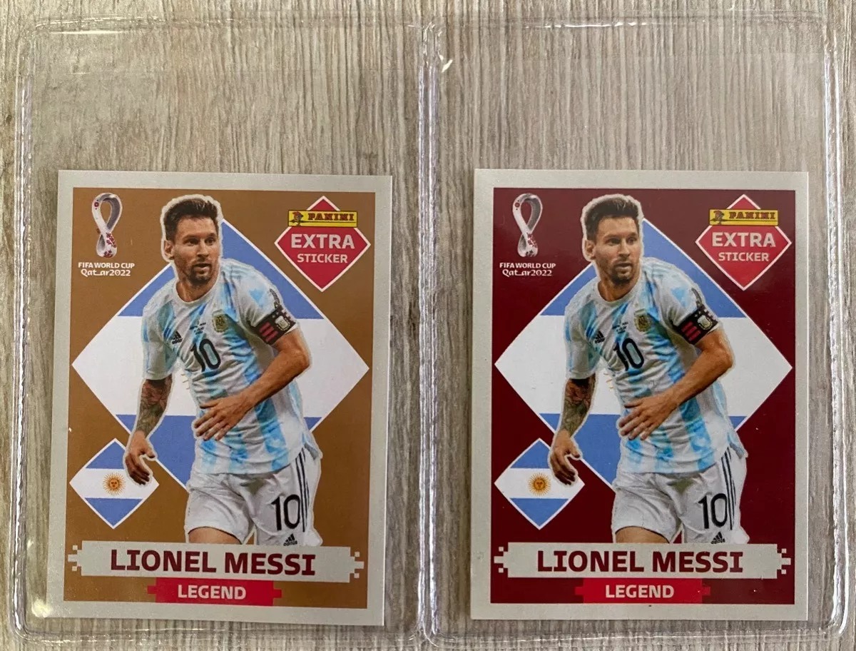 Panini Extra Sticker Lionel Messi Bronce Y Base Leyenda