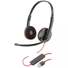 Headset Plantronics Blackwire C3220 Stereo Usb-a Biauricular