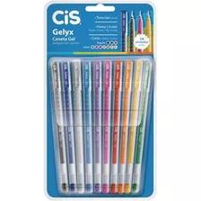 Caneta Gel Gelyx 10 Cores Ponta 1.0mm Cis 41.2101 Cor Da Tinta Colorida Cor Do Exterior Colorido