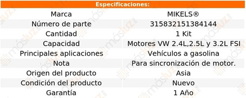 (1) Kit Cambio Banda Volkswagen Rabbit L5 2.5l 06/09 Mikels Foto 8