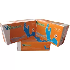 Guantes De Vinilo Nitrilo Azul Tallas M Caja X 100