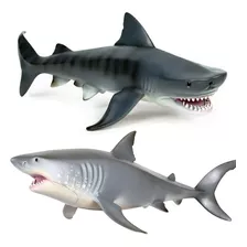 Figuras De Brinquedo De Tubarão Branco E Tubarão Tigre