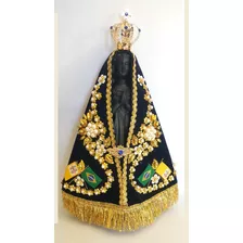 Imagem Nossa Senhora Aparecida Replica 30cm Manto Frete Grat