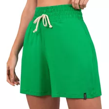 Short Feminino Curto Plus Size Em Malha Viscolaycla Power