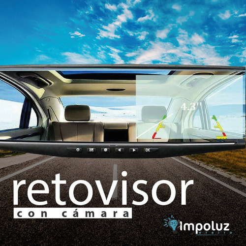 Camara De Reversa En Espejo Retrovisor Vision Atras Adelante Foto 3
