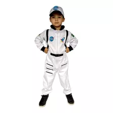 Fantasia Infantil Astronauta Com Boné Bordado Nasa