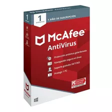 Mcafee Antivirus 1 Año 1 Dispositivo 2023