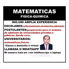 Profesor Particular(uni) Clases Matemáticas Todo Nivel 