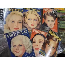 Lote De 6 Postales Con -antiguas Artistas-photoplay-156