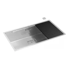 Cuba De Inox Wish 74x40x20cm Com Chapa E Válvula Deca Cor Cinza