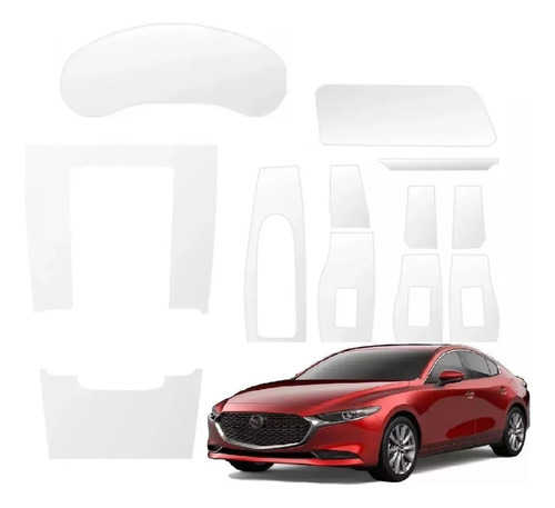 Kit Ppf Transparente Tpu Mazda 3 2019-2024 Protector Interio Foto 3