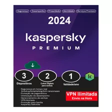 Kaspersky Antivírus Premium 3 Dispositivos 1 Ano