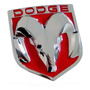 Logo Emblema Dodge Color Negro-rojo Nuevos Metal Dodge H100