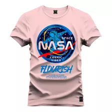 Camiseta Plus Size Premium Estampada Nasa Flow