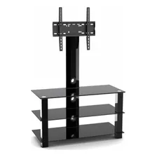 Mesa Rack De Vidrio C/ Soporte Para Tv Led Hasta 55 Pulgadas