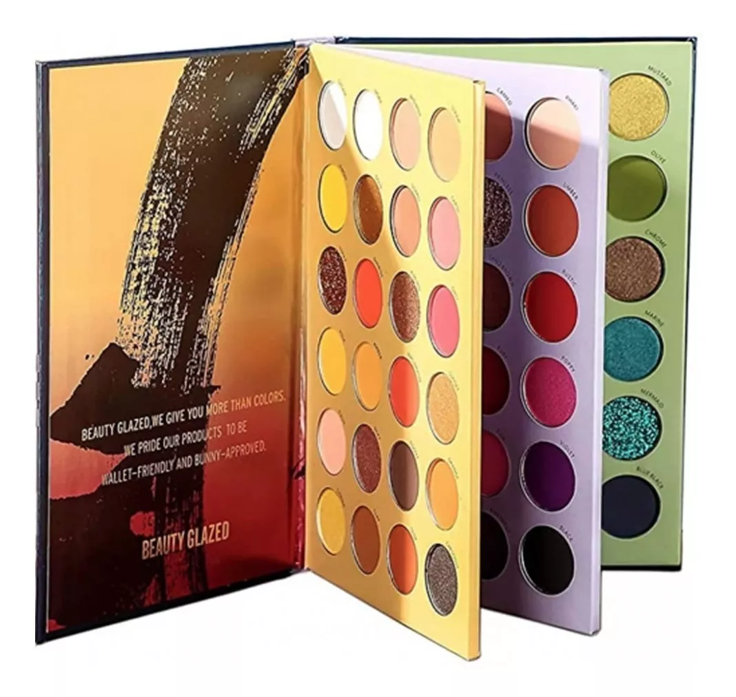 Paleta De 72 Sombras Colores Pigmentación Glitter Ojos Book