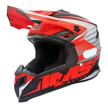 Capacete Ims Extreme Cinza/vermelho Cross Lançamento