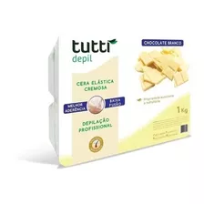 Cera Quente Elástica Chocolate Branco 1kg Tutti Depil