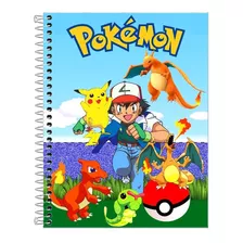 Caderno Escolar Pokemon 10 Matérias Capa Dura