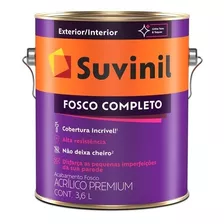 Tinta Parede Suvinil Fosco Lavável Cinza Cromio 3,6 Litros