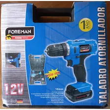 Taladro Atornillador Foreman 12v 2 Baterías Cargador Balija