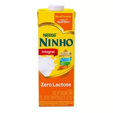 Leite Uht Integral Zero Lactose Nestlé Ninho Forti+ Caixa Com Tampa 1l