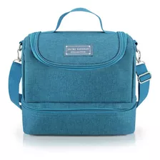 Bolsa Térmica Porta Marmita Fitness Alça De Mão Jaki Design Cor Azul-ahl20931-az