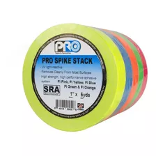 Kit Fitas Spike Tape Gaffer Tape Fluorescente 2,5cm X 5m