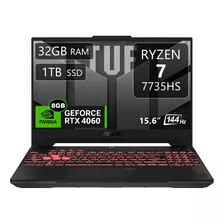 Asus Tuf A15 Fa507nv, Ryzen 7-7735hs, 32gb, 1tb, Rtx4060 8gb