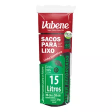 Saco Lixo Preto Super Reforcado 15l 40un / Rolo Vabene