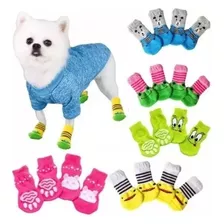 Zapatos Medias Antideslizante Para Perro Gato Mascotas