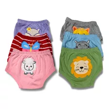 Conjunto De 3 Cuecas Bebe Bordada Confortavel Segura Menino