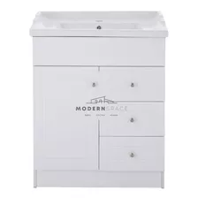 Mueble Vanitorio Lacado Blanco 70x47 Cm Completo