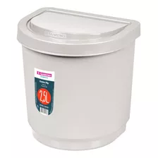 Papelera De Mesa Escritorio Oficina Cocina 2,5lts Sanremo Color Blanco